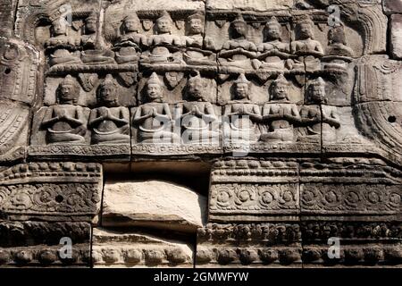 Preah Khan, Kambodscha - 19. Januar 2005 Ein Triumph der mittelalterlichen Khmer-Kultur, die Schätze von Angkor Wat und Angkor Thom in Kambodscha sind unvergleichlich Stockfoto