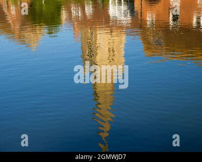 Abingdon, England - 25. Mai 2020; keine Menschen im Blick. An diesem Ort am Zusammenfluss der Themse und der Ock riv wurde ein christlicher Kultort vorgeführt Stockfoto