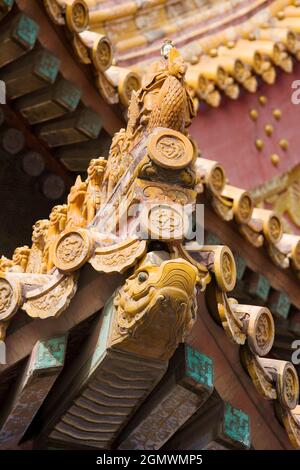 Peking, China - 17. Oktober 2006; keine Menschen im Blick. Im Herzen von Peking liegt die Verbotene Stadt - der Kaiserpalast und Sitz der Empero Stockfoto