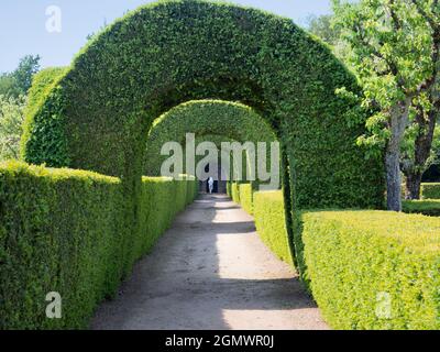 PAL‡cio de Mateus, ist ein ungewöhnlicher Barockpalast aus dem 18. Jahrhundert in Mateus, in der Gemeinde Vila Real im Douro-Tal in Portugal. Sowie Stockfoto