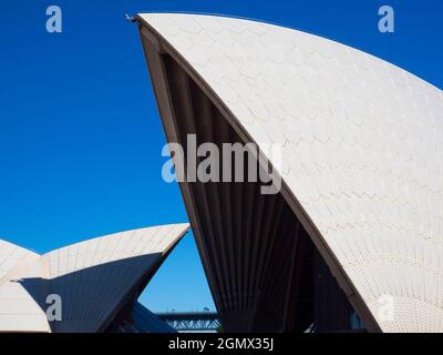 Sydney, Australien - 16/17. Februar 2109 das Sydney Opera House wurde 1973 eröffnet und ist heute eines der ikonischen Gebäude des 20. Jahrhunderts. In einem al Stockfoto