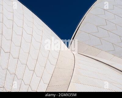 Sydney, Australien - 16/17. Februar 2109 das Sydney Opera House wurde 1973 eröffnet und ist heute eines der ikonischen Gebäude des 20. Jahrhunderts. In einem al Stockfoto