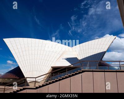 Sydney, Australien - 16/17. Februar 2109 das Sydney Opera House wurde 1973 eröffnet und ist heute eines der ikonischen Gebäude des 20. Jahrhunderts. In einem al Stockfoto