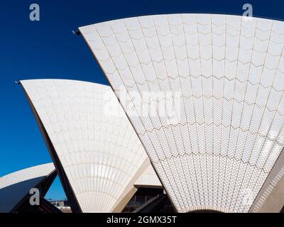 Sydney, Australien - 16/17. Februar 2109 das Sydney Opera House wurde 1973 eröffnet und ist heute eines der ikonischen Gebäude des 20. Jahrhunderts. In einem al Stockfoto