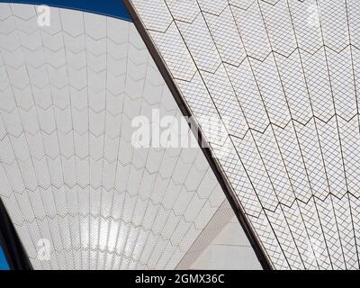 Sydney, Australien - 16/17. Februar 2109 das Sydney Opera House wurde 1973 eröffnet und ist heute eines der ikonischen Gebäude des 20. Jahrhunderts. In einem al Stockfoto