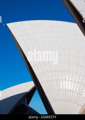 Sydney, Australien - 16/17. Februar 2109 das Sydney Opera House wurde 1973 eröffnet und ist heute eines der ikonischen Gebäude des 20. Jahrhunderts. In einem al Stockfoto