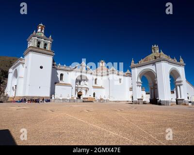 Copaba, Bolivien - 18. Mai 2018 die Muttergottes von Copaba ist die schutzpatronin Boliviens. Es ist daher passend, dass eine Kathedrale aus dem 16. Jahrhundert dedi Stockfoto