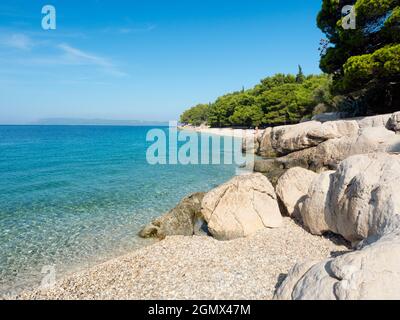 Tucepi, Kroatien - 8. September 2016; Menschen im Blick. Tucepi ist eine kleine Küstenstadt in der Gespanschaft Split-Dalmatien in Kroatien. Es liegt an der Adria Stockfoto