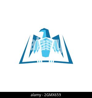 Abstraktes Adler Falke Hawk Logo Symbol flach Konzept Vektor Grafik-Design Stock Vektor