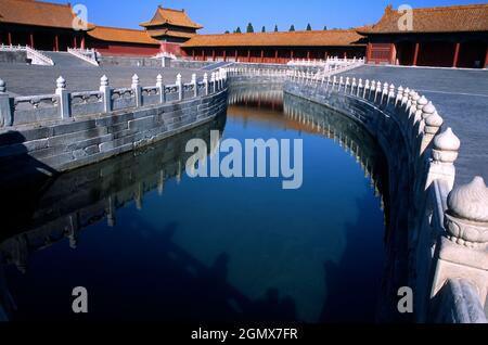 Peking, China - 17. Oktober 2006; keine Menschen im Blick. Im Herzen von Peking liegt die Verbotene Stadt - der Kaiserpalast und Sitz der Empero Stockfoto