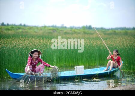 Schöne Landschaft in der Provinz Ca Mau im Süden Vietnams Stockfoto