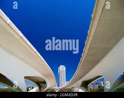 Valencia, Spanien - 23. Juni 2013 die Stadt der Künste und Wissenschaften ist ein Unterhaltungs-, Kultur- und Architekturkomplex in der Stadt Valencia, Spanien. I Stockfoto