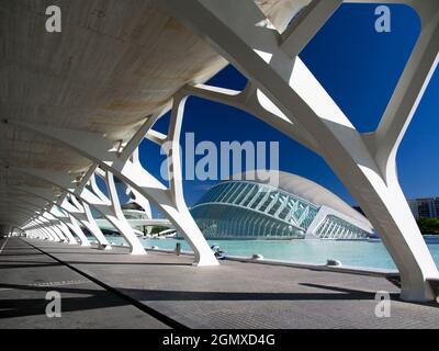 Valencia, Spanien - 23. Juni 2013 die Stadt der Künste und Wissenschaften ist ein Unterhaltungs-, Kultur- und Architekturkomplex in der Stadt Valencia, Spanien. I Stockfoto