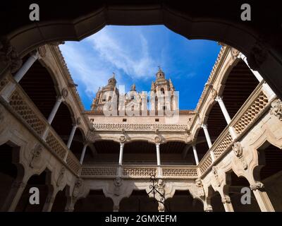 Salamanca, Spanien - 13. April 2017; keine Menschen im Blick. Salamanca ist eine antike Stadt im Nordwesten Spaniens und zugleich die Hauptstadt der Provinz Sal Stockfoto