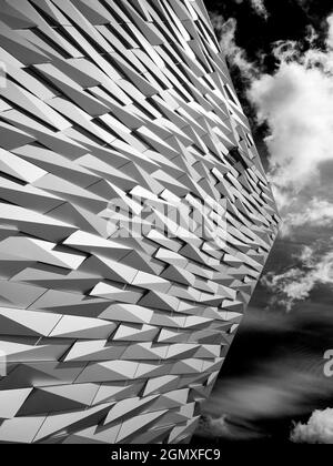 In Nordirland ist es ihnen gelungen, eine weltberühmte Schifffahrtskatastrophe in eine schöne Touristenattraktion zu verwandeln. Ulster Folk wird Ihnen das immer sagen Stockfoto