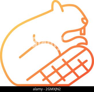 Symbol für linearen Vektor des Bibergradienten Stock Vektor