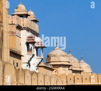 Amber Fort in der Nähe von Jaipur Stadt, eine von den besten historischen Festung in Rajasthan in der Nähe von Jaipur Stadt, Indien Stockfoto