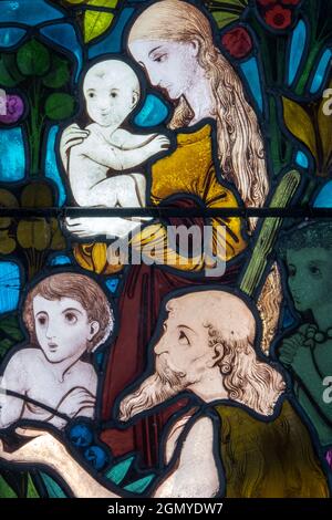 Buntglasfenster, St. Peter's Church, Dunton, Norfolk Stockfoto