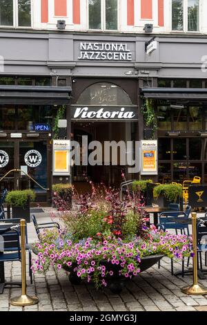 Oslo, Norwegen. September 2021. Außenansicht National Jazz Scene Event Veranstaltungsort im Stadtzentrum Stockfoto