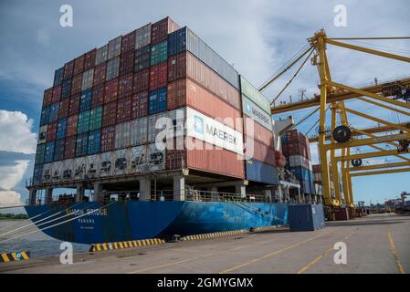 Chittagong Port Aktivität. Aktivitäten im Hafen von Chittagong Stockfoto
