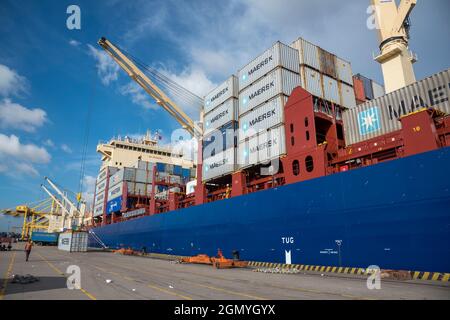 Chittagong Port Aktivität. Aktivitäten im Hafen von Chittagong Stockfoto