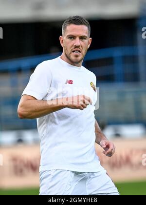 Verona, Italien. September 2021. Jordan Veretout (Roma) während des Fußballspiels Hellas Verona FC vs AS Roma in Verona, Italien, September 19 2021 Quelle: Independent Photo Agency/Alamy Live News Stockfoto