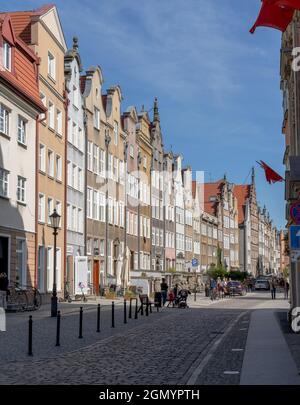 Danzig, Polen - 2. September 2021: Blick auf die historische Altstadt von Danzig Stockfoto