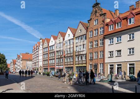 Danzig, Polen - 2. September 2021: Blick auf die historische Altstadt von Danzig Stockfoto