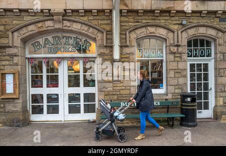 Der gebrauchte Buchladen Barter Books, Alnwick, Northumberland. Stockfoto