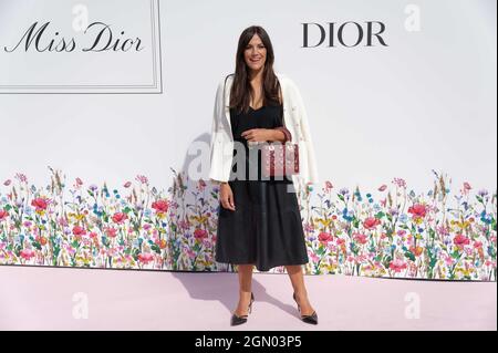 Düsseldorf, Deutschland. September 2021. Die Schauspielerin Bettina Zimmermann kommt zum 'Miss Dior Millefiori Pop-Up' an der Königsallee. Quelle: Henning Kaiser/dpa/Alamy Live News Stockfoto