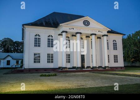 Neveh Shalom Synagoge in Paramaribo, Hauptstadt von Suriname. Stockfoto