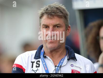 Datei-Foto vom 13-08-2021 von Hull Kingston Rovers Cheftrainer Tony Smith während des Betfred Super League-Spiels im Hull College Craven Park, Hull. Ausgabedatum: Dienstag, 21. September 2021. Stockfoto