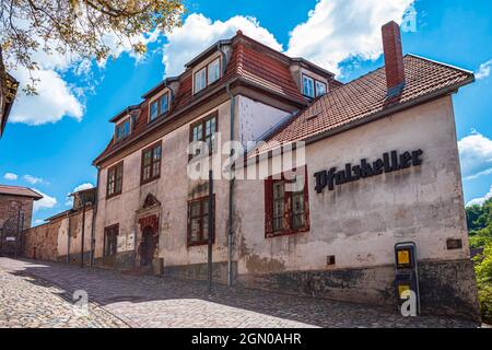 Pfalzkeller auf Schloss Wilhelmsburg in Schmalkalden, Thüringen, Deutschland Stockfoto