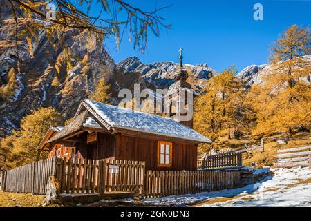 Herz Jesu Kapelle auf der Jörgnalm im Ködnitztal, Kals am Großglockner, Osttirol, Tirol, Österreich Stockfoto