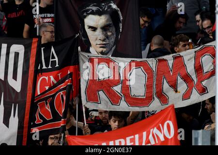 AC Milan Supporters während des Spiels der Serie A 2021/22 zwischen dem FC Juventus und dem AC Milan im Allianz Stadium am 19. September 2021 in Turin, Italien-Photo R Stockfoto