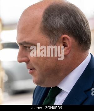 London, Großbritannien. September 2021. Ben Wallace, Verteidigungsminister, leaves portcullis House, London Großbritannien Kredit: Ian Davidson/Alamy Live News Stockfoto