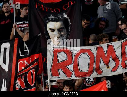 AC Milan Supporters während des Spiels der Serie A 2021/22 zwischen dem FC Juventus und dem AC Milan im Allianz Stadium am 19. September 2021 in Turin, Italien-Photo R Stockfoto