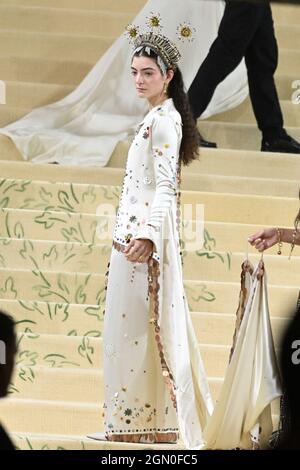 Lorde nimmt an der Met Gala 2021 Teil, die am 13. September 2021 in New York City ein Lexikon der Mode im Metropolitan Museum of Art feiert. Stockfoto