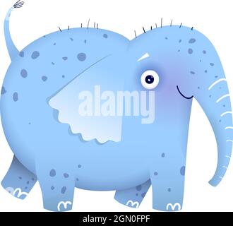 Elefant für Kinder hübsch und lustig Tier Cartoon Stock Vektor
