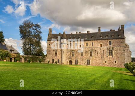 Das Chateau de la Roche Jagu, Bretagne, Frankreich, Europa Stockfoto