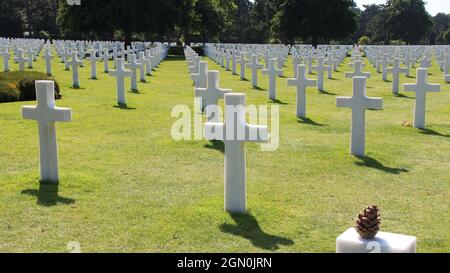 amerikanischer Militärfriedhof in colleville-sur-mer in der normandie (frankreich) Stockfoto