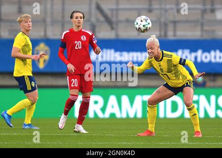 Göteborg, Schweden. September 2021. Caroline Seger (17 Schweden) beim WM 2021-Qulifationsspiel am 21. September 2021 zwischen Schweden und Georgien im Gamla Ullevi in Göteborg, Schweden Quelle: SPP Sport Pressefoto. /Alamy Live News Stockfoto