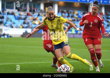 Göteborg, Schweden. September 2021. Kosovare Asllani (9 Schweden) beim WM 2021-Qulifationsspiel am 21. September 2021 zwischen Schweden und Georgien im Gamla Ullevi in Göteborg, Schweden Quelle: SPP Sport Press Foto. /Alamy Live News Stockfoto