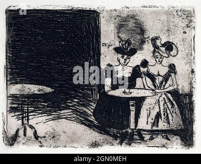 Night Café (1901) von Edvard Munch. Stockfoto