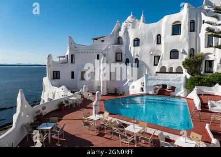 Casapueblo Hotel und Galerie von Carlos Paez Vilaro in Punta Ballena, Punta del Este, Maldonado Department, Uruguay, Südamerika Stockfoto