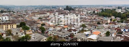 Panorama von Popayan, Kolumbien Stockfoto