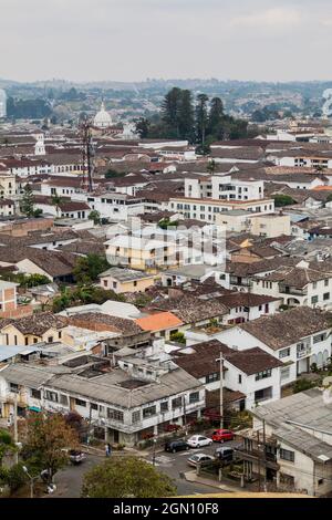Luftaufnahme von Popayan, Kolumbien Stockfoto