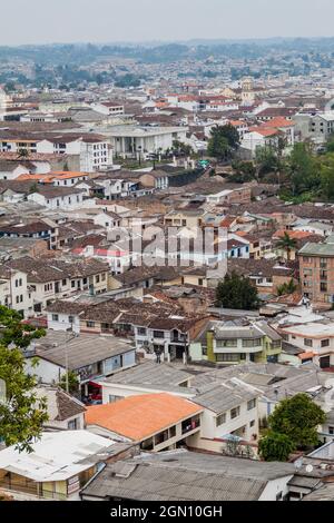 Luftaufnahme von Popayan, Kolumbien Stockfoto