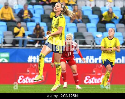 Göteborg, Schweden. September 2021. Kosovare Asllani (9 Schweden) während des WM-Qulifationsspiels 2021 am 21. September 2021 zwischen Schweden und Georgien im Gamla Ullevi in Göteborg, Schweden Quelle: SPP Sport Press Foto. /Alamy Live News Stockfoto
