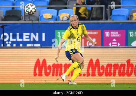 Göteborg, Schweden. September 2021. Magdalena Eriksson (6 Schweden) während des WM-Qulifationsspiels 2021 am 21. September 2021 zwischen Schweden und Georgien im Gamla Ullevi in Göteborg, Schweden Quelle: SPP Sport Press Foto. /Alamy Live News Stockfoto